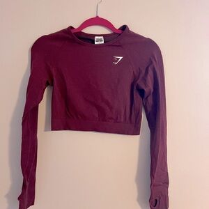 NWOT Vital seamless crop 2.0 top in baked maroon marble ( discontinued)